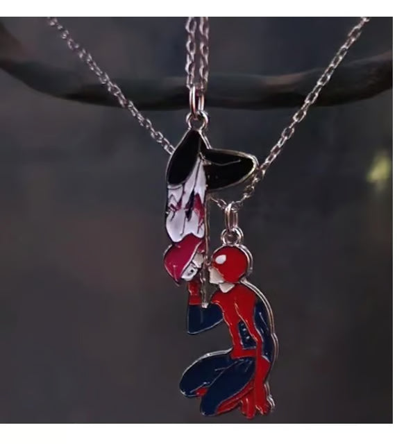 قلادة ثنائية سبايدر مان (قطعتنين) ✅